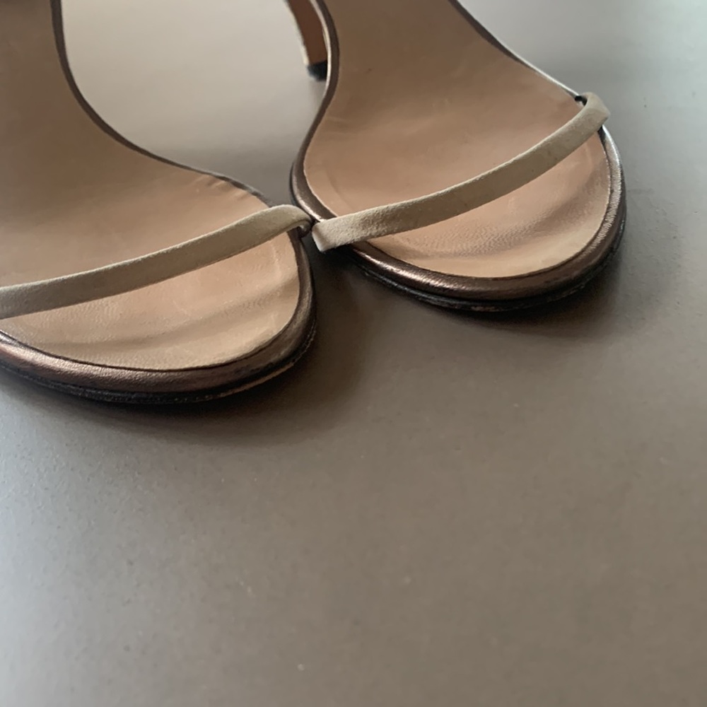 Alain Tondowski Paris snakeskin and creme leather Sandle 38.5 - Picture 11 of 12
